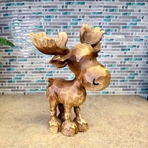 Wooden Moose yard and home decor